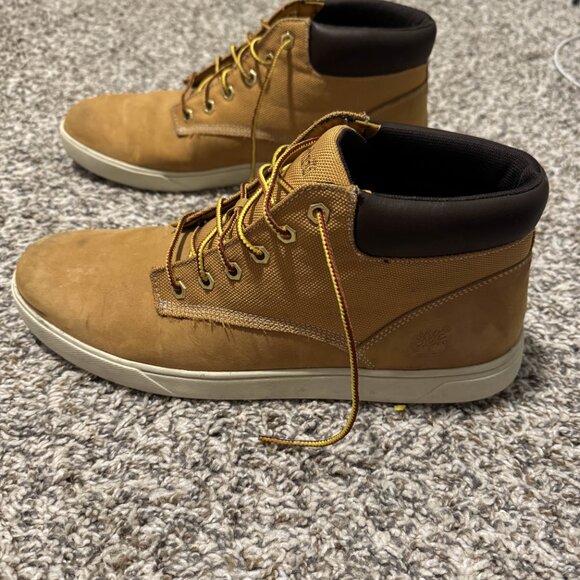 Timberland Mens Groveton 9463B Tan Lace Up Round Toe Ankle Chukka Boots Size 11